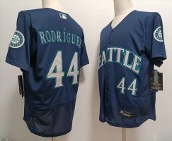 Nike Seattle Mariners 44 Julio Rodriguez Flexbase Baseball Jersey Navy Blue