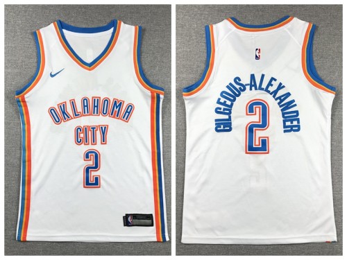 Youth Nike Oklahoma City Thunde 2 Shai Gilgeous-Alexander Basketball Jersey White