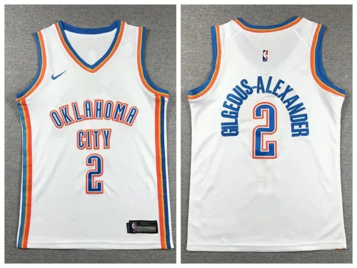 Youth Nike Oklahoma City Thunde 2 Shai Gilgeous-Alexander Basketball Jersey White