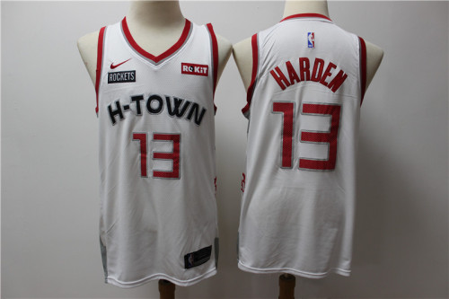 Nike Houston Rockets 13 James Harden Basketball Jersey White City version