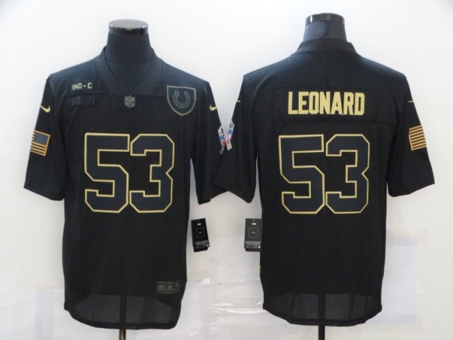 Indianapolis Colts 53 Darius Leonard Football Jersey Legend Salute the black