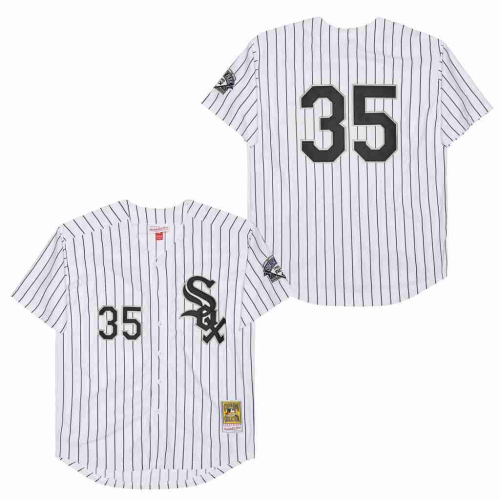 Chicago White Sox 35 Frank Thomas Baseball Jersey White