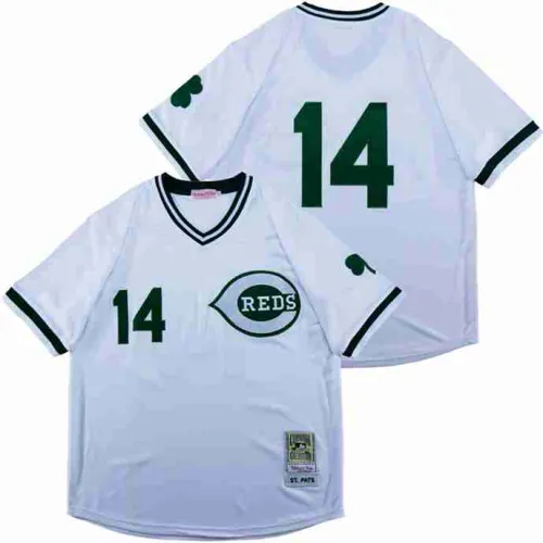 Cincinnati Reds 14 Pete Rose Baseball Jersey White Retro