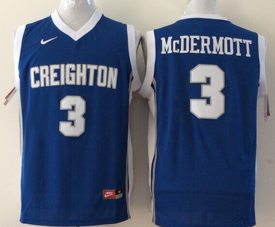 Nike Creighton Bluejays 3 Doug McDermott Blue College Basketball Jersey