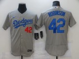 Nike Los Angeles Dodgers 42 Jackie Robinson Flexbase Baseball Jersey Gray
