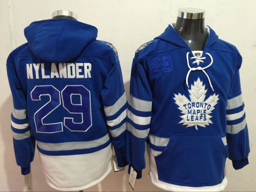 Classic Toronto Maple Leafs 29 William Nylander Ice Hoodies Hockey Jersey Blue