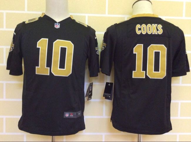 Youth New Orleans Saints 10 Brandin Cooks Football Jersey Black