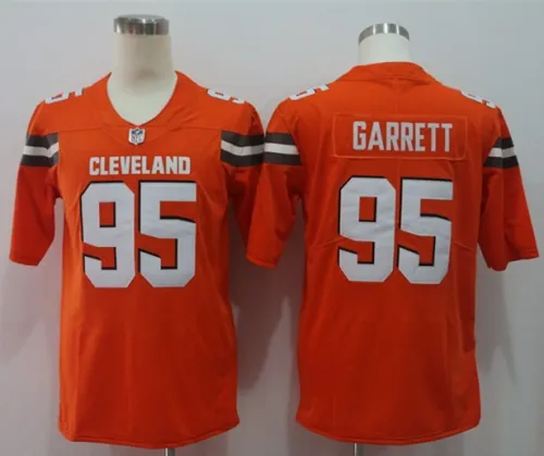 Cleveland Browns 95 Myles Garrett Football Jersey Legend Orange