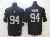 Oakland Raiders 94 Carl Nassib Football Jersey Legend Black