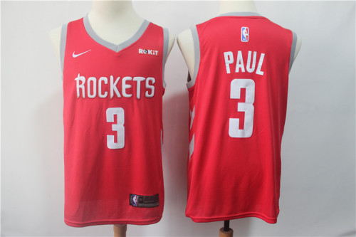 Nike Houston Rockets 3 Chris Paul Basketball Jersey Red Fan Sponsor