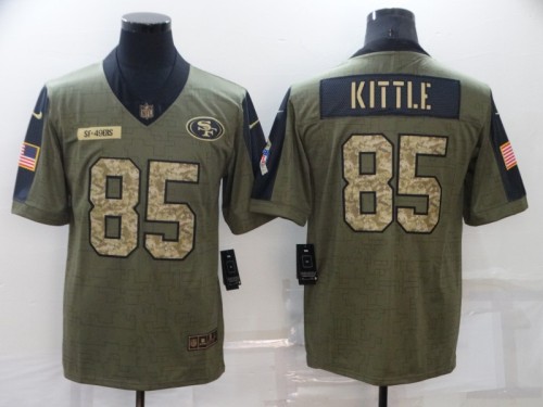 San Francisco 49ers 85 George Kittle Football Jersey New salute Camo