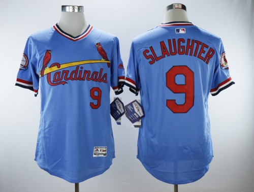 St.Louis Cardinals 9 Enos Slaughter Flexbase Baseball Jersey Blue