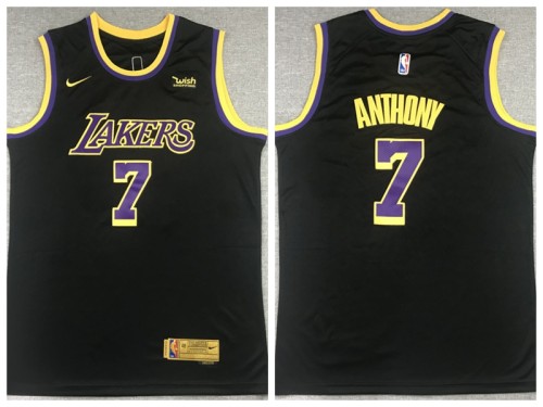 Nike Los Angeles Lakers 7 Carmelo Anthony Basketball Jersey Black award Edition