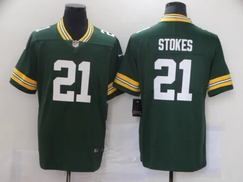 Green Bay Packers 21 Eric Stokes Football Jersey Legend Green
