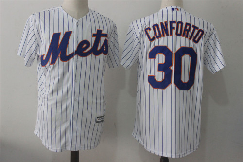 New York Mets 30 Michael Conforto Baseball Jersey White Fans version