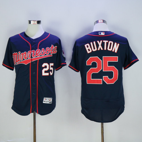 Minnesota Twins 25 Byron Buxton Flexbase Baseball Jersey Navy Blue