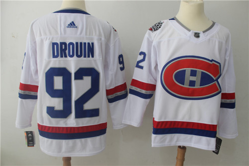 Adidas Classic Montreal Canadiens 92 Jonathan Drouin Ice Hockey Jersey ALL White