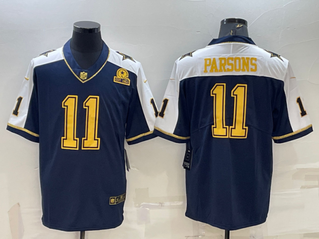 Dallas Cowboys 11 Micah Parsons Football Jersey Legendary Lan Thanksgiving Gold
