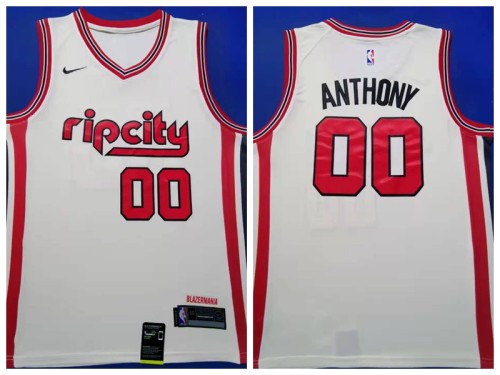 Nike Portland Trail Blaze 00 Carmelo Anthony Basketball Jersey Beige City version