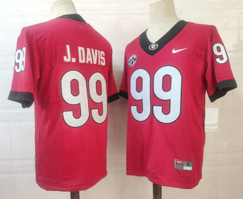 GEORGIA bulldogs 99 Jordan Davis College Football Jersey Limited Red