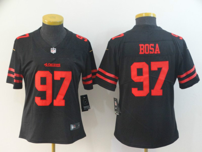 Women San Francisco 49ers 97 Nick Bosa Football Jersey Legend Black