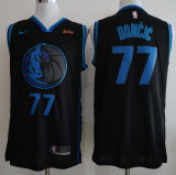 Nike Dallas Mavericks 77 Luka Doncic Basketball Jersey Navy Blue City Edition