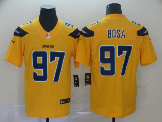 San Diego Chargers 97 Joey Bosa Football Jersey Legend Yellow