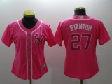 Women New York Yankees 27 Giancarlo Stanton Baseball Jersey Red