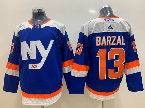 Adidas Classic New York Islanders 13 Mathew Barzal Ice Hockey Jersey Blue