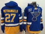 Classic St. Louis Blues 27 Alex Pietrangelo Ice Hoodies Hockey Jersey Blue