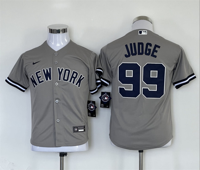 Youth Nike New York Yankees 99 Aaron Judge Baseball Jersey Gray