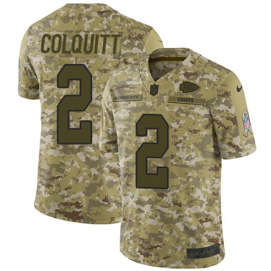 Kansas City Chiefs 2 Dustin Colquitt Football Jersey Legend Camo