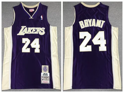 Los Angeles Lakers 24 Kobe Bryant  Basketball Jersey Hall of fame purple