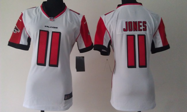 Women Atlanta Falcons 11 Julio Jones Football Jersey White