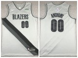 Nike Portland Trail Blaze 00 Carmelo Anthony Basketball Jersey Grey Award