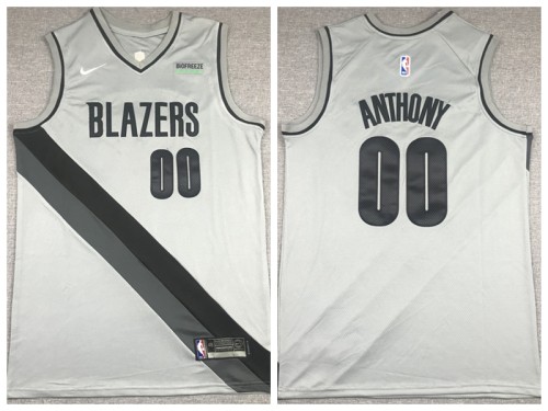 Nike Portland Trail Blaze 00 Carmelo Anthony Basketball Jersey Grey Award