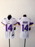 Women Minnesota Vikings 14 Stefon Diggs Football Jersey White