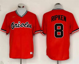 Nike Baltimore Orioles 8 Cal Ripken Baseball Jersey Orange Retro