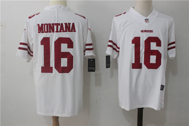 San Francisco 49ers 16 Joe Montana Football Jersey Legend White