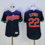 Cleveland indians 22 Jason Kipnis Flexbase Baseball Jersey Navy Blue