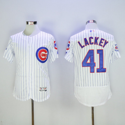 Chicago Cubs 41 John Lackey Flexbase Baseball Jersey White