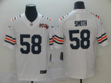 Chicago Bears 100 Patch 58 Roquan Smith Football Jersey Legend White Retro