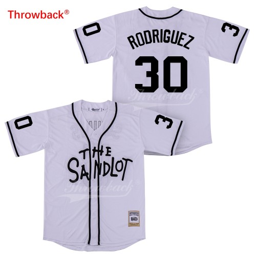 The Sandlot 30 Rodriguez Baseball Jersey White Retro