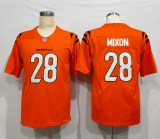 Cincinnati Bengals 28 Joe Mixon Football Jersey Legend Orange