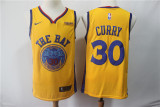 Nike Golden State Warrior 30 Stephen Curry Basketball Jersey Yellow City version