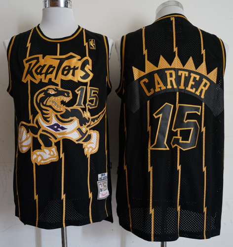 Toronto Raptors 15 Vince Carter Basketball Jersey Black Retro
