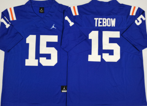 Jordan Florida Gators 15 Tim Tebow College Football Jersey Blue