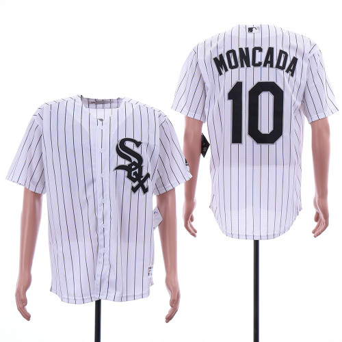 Chicago White Sox 10 Yoan Moncada Baseball Jersey White Fan version