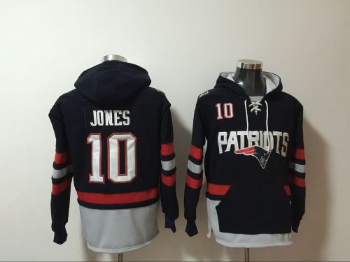 New England Patriots 10 Mac Jones Hoodies Football Jersey Navy Blue