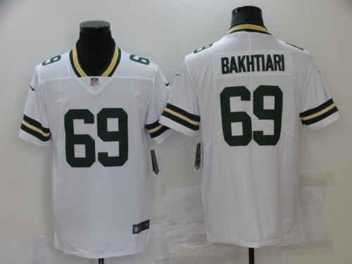 Green Bay Packers 69 David Bakhtiari Football Jersey Legendary White